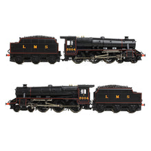 Load image into Gallery viewer, LMS 5MT &#39;Black 5&#39; with Riveted Tender 5004 LMS Lined Black - Bachmann -372-135B - Scale N
