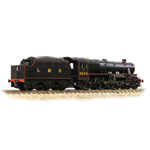 LMS 5MT 'Black 5' with Riveted Tender 5004 LMS Lined Black - Bachmann -372-135B - Scale N