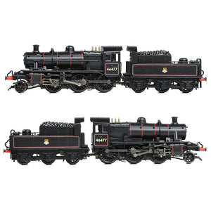 LMS Ivatt 2MT 46477 BR Lined Black (Early Emblem) - Bachmann -372-626A - Scale N