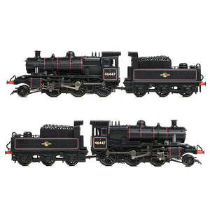 LMS Ivatt 2MT 46447 BR Lined Black (Late Crest) - Bachmann -372-628A - Scale N