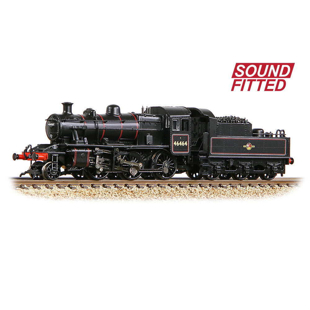 LMS Ivatt 2MT 46464 BR Lined Black (Late Crest)