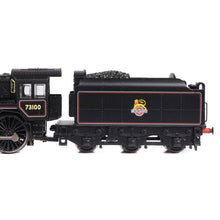 Load image into Gallery viewer, BR Standard 5MT with BR1B Tender 73100 BR Lined Black (Early Emblem) - Bachmann -372-727B - Scale N
