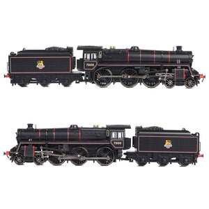 BR Standard 5MT with BR1B Tender 73100 BR Lined Black (Early Emblem) - Bachmann -372-727B - Scale N