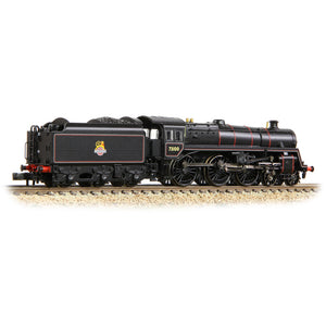 BR Standard 5MT with BR1B Tender 73100 BR Lined Black (Early Emblem) - Bachmann -372-727B - Scale N