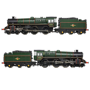 BR Standard 5MT with BR1 Tender 73026 BR Lined Green (Late Crest) - Bachmann -372-728B - Scale N