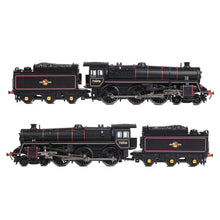 Load image into Gallery viewer, BR Standard 5MT with BR1 Tender 73006 BR Lined Black (Late Crest) - Bachmann -372-729A - Scale N
