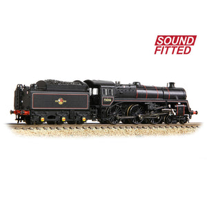 BR Standard 5MT with BR1 Tender 73006 BR Lined Black (Late Crest) - Bachmann -372-729ASF - Scale N