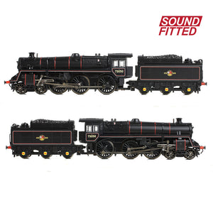 BR Standard 5MT with BR1 Tender 73050 BR Lined Black (Late Crest) - Bachmann -372-729SF - Scale N