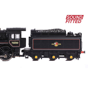 BR Standard 5MT with BR1 Tender 73050 BR Lined Black (Late Crest) - Bachmann -372-729SF - Scale N