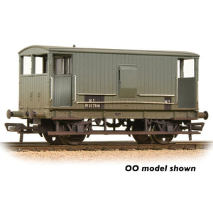 MR 20T Brake Van with Duckets BR Grey (Early) [W] - Bachmann -377-754