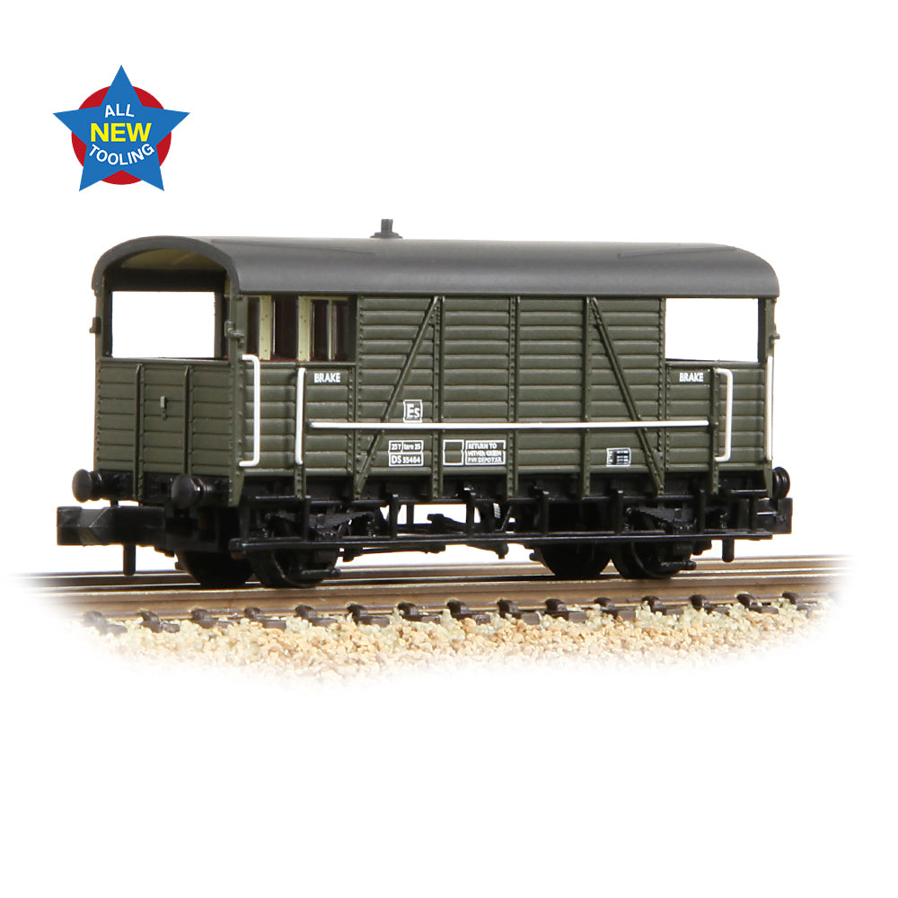 SE&CR 25T 'Dance Hall' Brake Van BR Departmental Olive Green