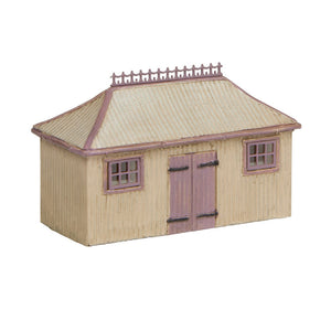 Pagoda Shed and Store Chocolate and Cream - Bachmann -42-0055C - Scale 1:76