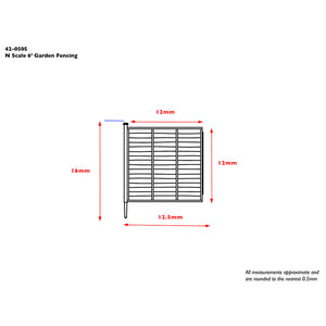 6' Garden Fencing (x10) - Bachmann -42-0505