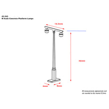 Load image into Gallery viewer, Concrete Platform Lamps (x4) - Bachmann -42-542
