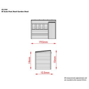 Pent Roof Garden Shed - Bachmann -42-544