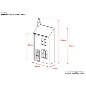 Low Relief Lucston White Terrace House - Bachmann -44-0123