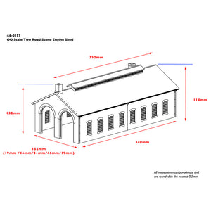 Two Road Stone Engine Shed - Bachmann -44-0157