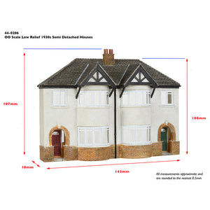 Low Relief 1930s Semi Detached Houses - Bachmann -44-0206