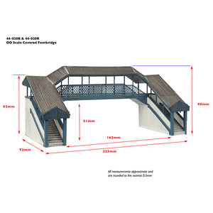 Covered Metal Footbridge Blue and Cream - Bachmann -44-020B - Scale