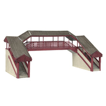 Load image into Gallery viewer, Covered Metal Footbridge Red and Cream
