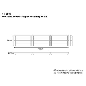 Wood Sleeper Retaining Walls - Bachmann -44-0509