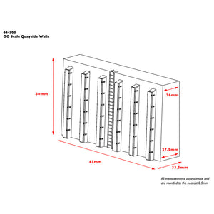 Quayside Walls (x2) - Bachmann -44-568