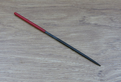 NEEDLE FILE SQUARE RED PLASTIC HANDLE