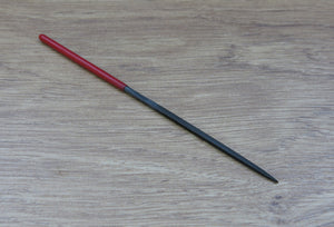 NEEDLE FILE SQUARE RED PLASTIC HANDLE