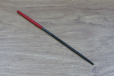 NEEDLE FILE ROUND RED PLASTIC HANDLE