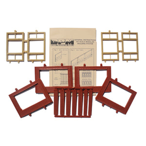 Single Storey 20th Century Window Wall (x4)  - Bachmann -DPM30167