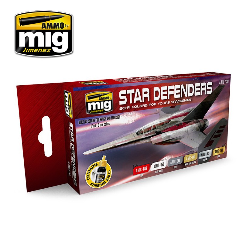 STAR DEFENDERS SCI FI ACRYLIC PAINT SET