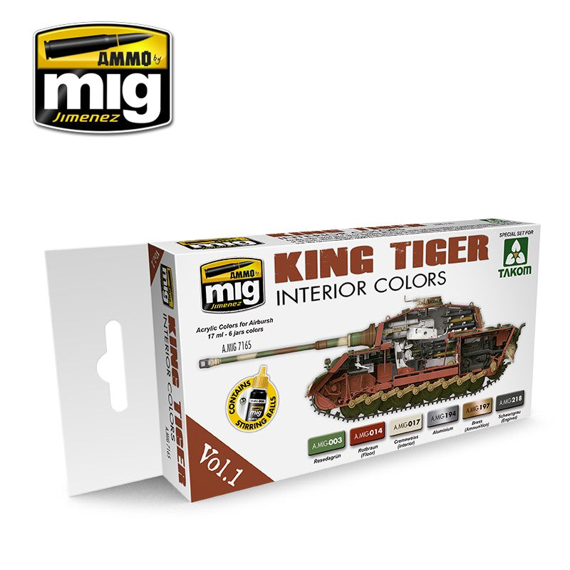 KING TIGER INT COLOURS ACRYLIC PAINT SET