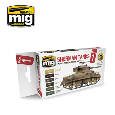 SHERMAN TANKS VOL 1 ACRYLIC PAINT SET