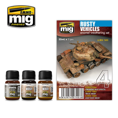 RUSTY VEHICLES ENAMEL WEATHERING SET