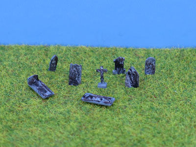 PD MARSH N GAUGE PAINTED GRAVESTONES