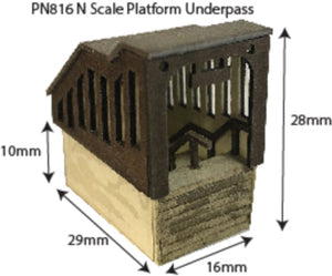 Platform Underpass - N Gauge - PN816 by Metcalfe