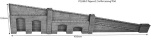 Tapered Retaining Wall in Stone - OO Gauge - PO249 by Metcalfe