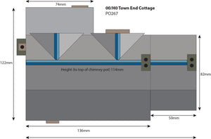 Town End Cottage - OO Gauge - PO267 by Metcalfe