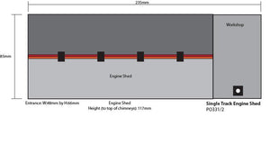 Stone Single Track Engine Shed - OO Gauge - PO332 by Metcalfe