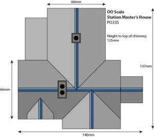 Settle/Carlisle Station Master's House - OO Gauge - PO335 by Metcalfe