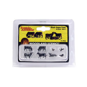 N Black Angus Cows - Bachmann -WA2217