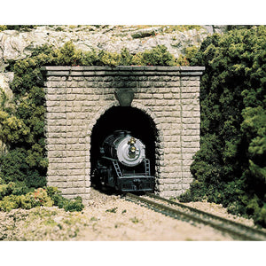 N Cut Stone Single Tunnel Portal (x2) - Bachmann -WC1153