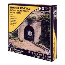 Load image into Gallery viewer, HO Cut Stone Single Tunnel Portal
