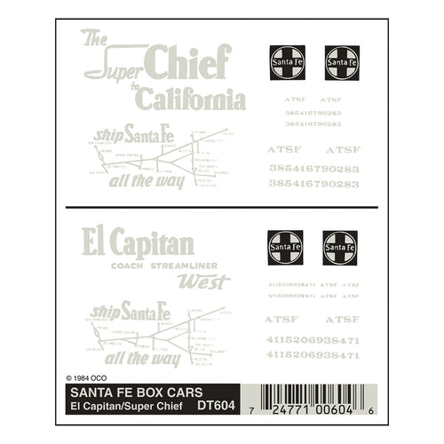 Santa Fe Box Cars - El Capitan/Super Chief