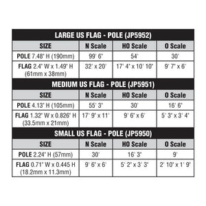 Medium Flag Pole US - Bachmann -WJP5951