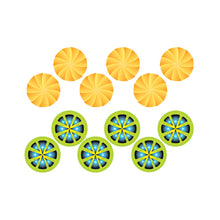 Load image into Gallery viewer, Juiced Wheel FlareÃ‚Â® Rub-on Decals - Bachmann -WP4068
