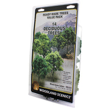 Load image into Gallery viewer, 3&quot;-5&quot; Ready Made Mixed Green Deciduous Value Pack (14/Pk) - Bachmann -WTR1572
