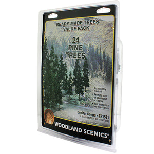 4"-6" Ready Made Pine Value Pack (24/Pk) - Bachmann -WTR1581