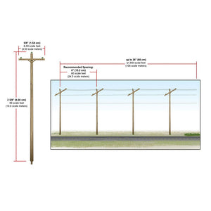 N Wired Poles Single Crossbar - Bachmann -WUS2250