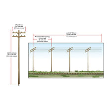 Load image into Gallery viewer, N Wired Poles Double Crossbar - Bachmann -WUS2251
